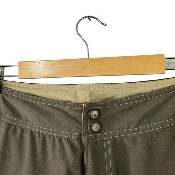 Athleta 10 Capri Pants Brown Straight Leg Athletic Stretch Hike Womens - Picture 9 of 14